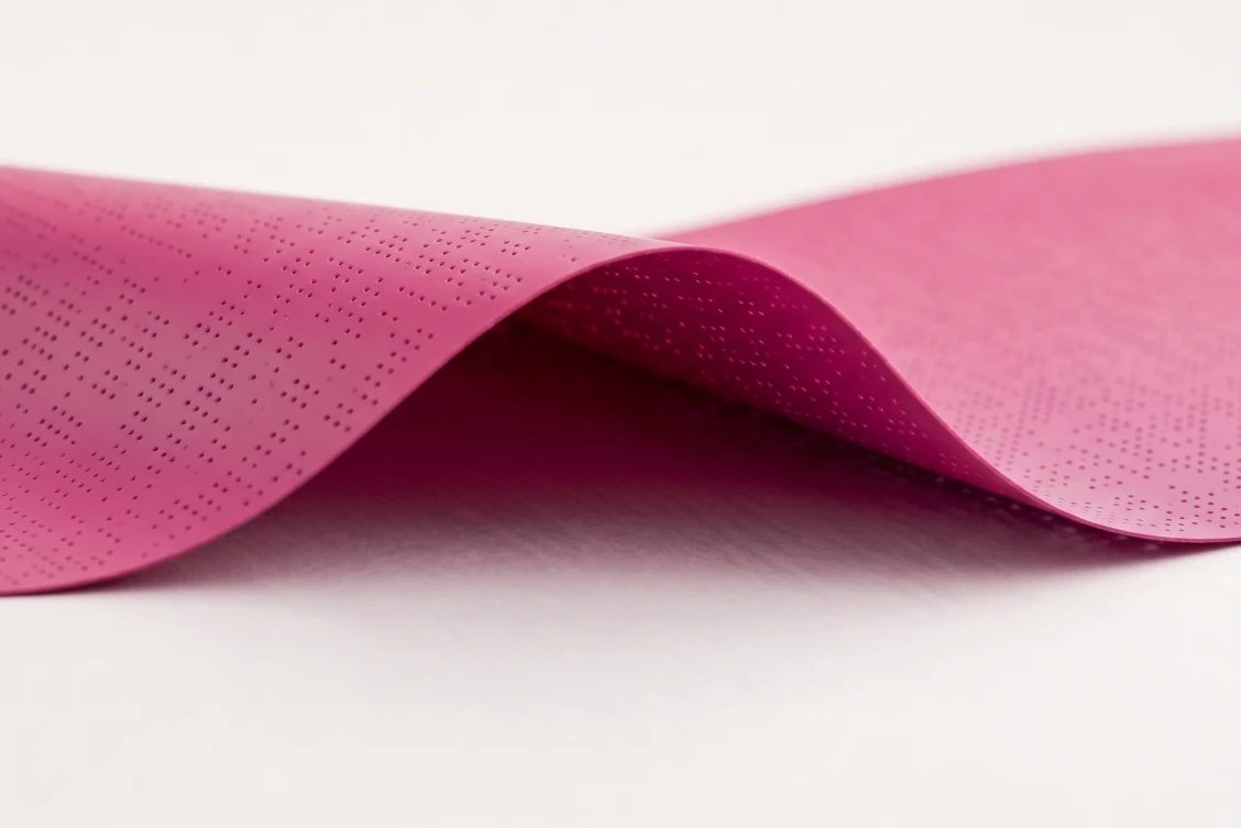 Toile micro-perforée rose, gamme Air